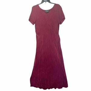 Vintage Carole Little Dress‎ Burgundy Maxi Dress Sz 14 Whimsigoth Dark Romance